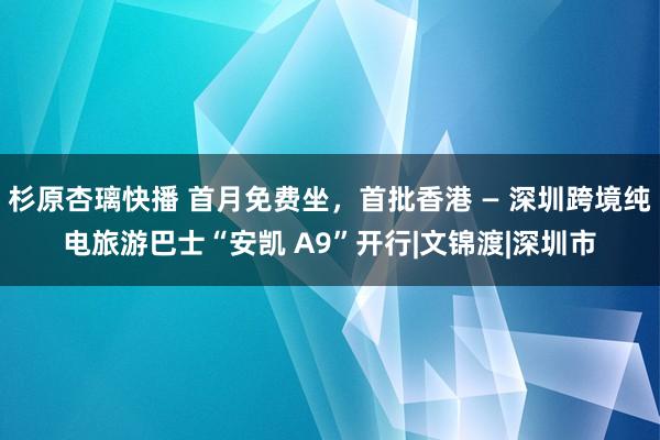 杉原杏璃快播 首月免费坐，首批香港 — 深圳跨境纯电旅游巴士“安凯 A9”开行|文锦渡|深圳市